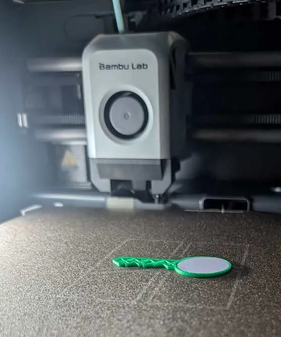Paused Printer mid-print to be able to put the nfc tag inside